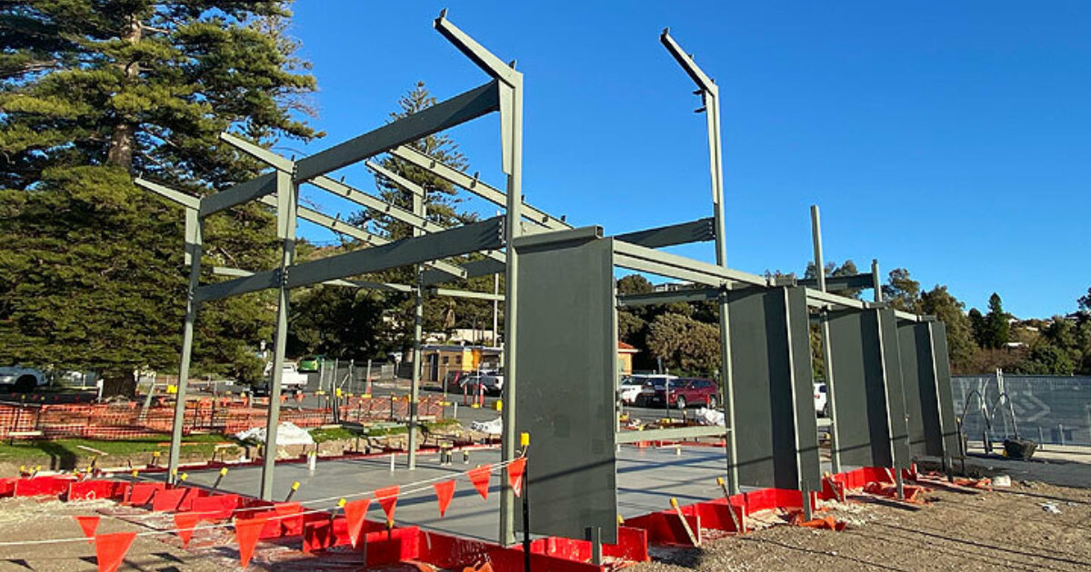 Foundation laid for new Kingston Park Kiosk City of Holdfast Bay